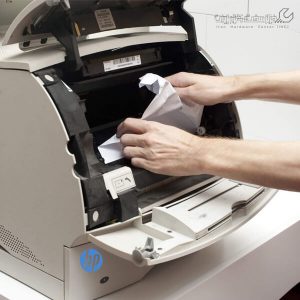 رفع سیاهی برگه پرینتر HP