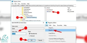 تغییر  Registry برای رفع خطای Troubleshoot